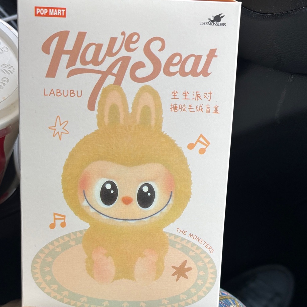Pop Mart Labubu 'Have A Seat' Figurine - Tan (The Monsters-BABA) -A